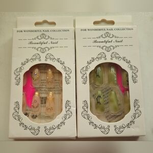 Set Of 2 Beautiful Fake Nails